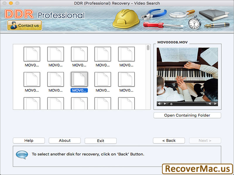 Screenshot of Mac Professional Data Recovery Tool