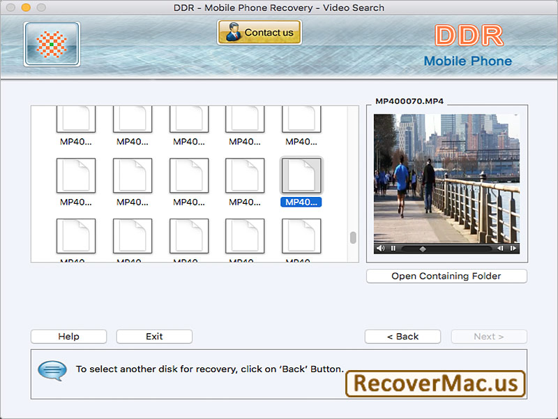 Screenshot of Mac Data Recovery From Mobile Phone